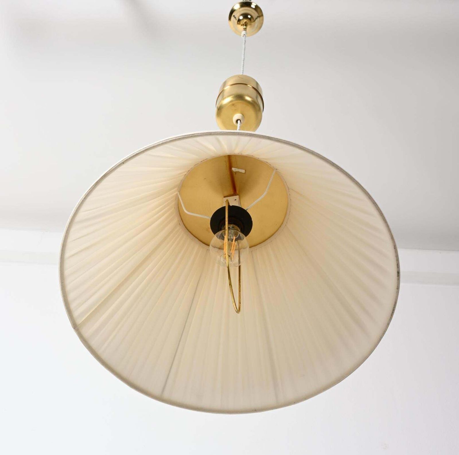 photo for sale Heigh Adjustable Silk Pendant Light By Josef Frank Model 1844