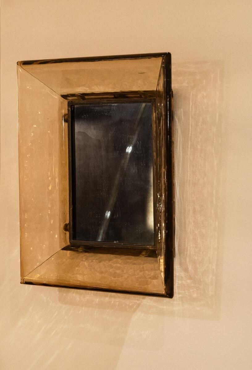Murano Glass Mirror No. 30 By Carlo Scarpa For Venini, Italy, 1930s photo vinterior