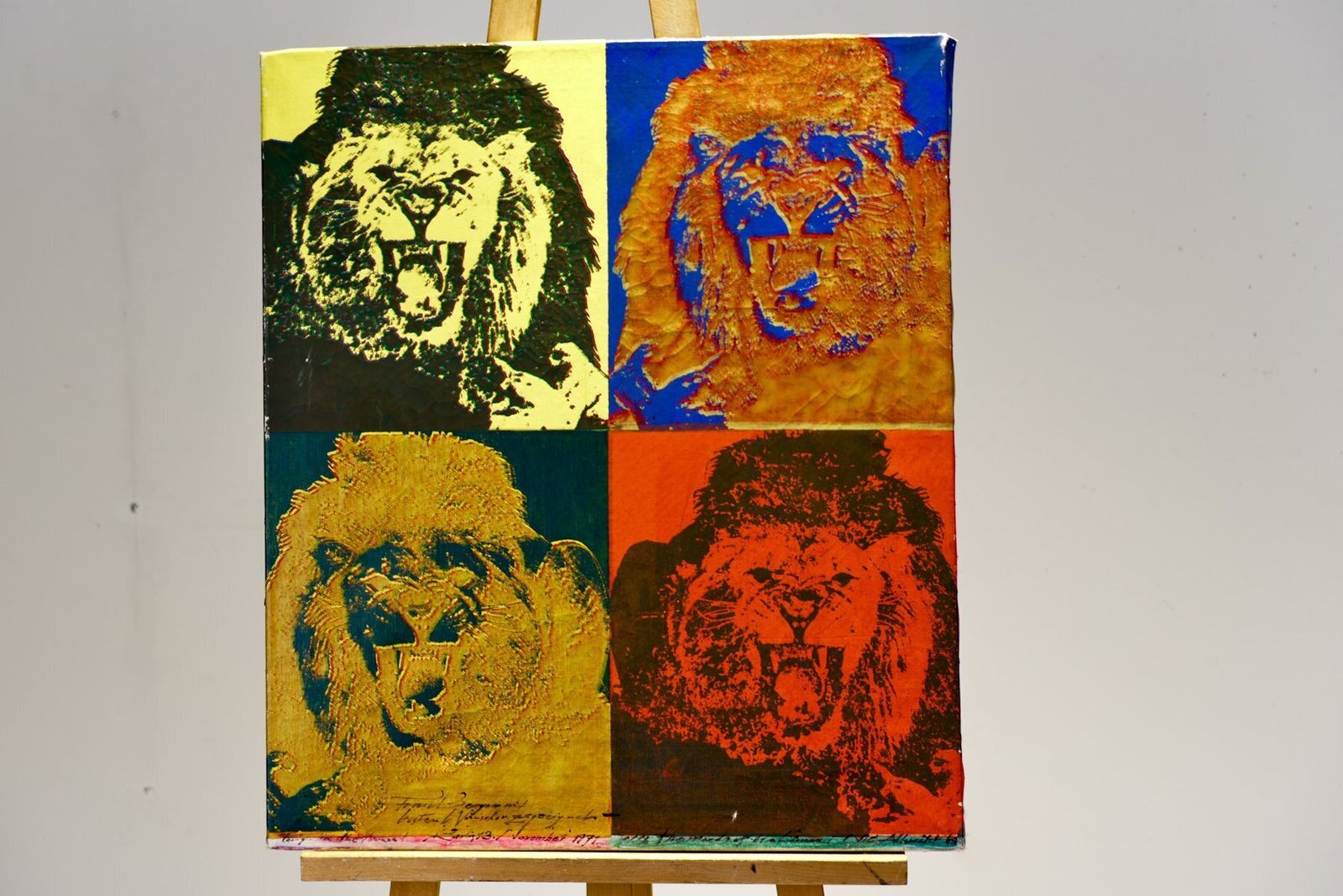 Silkscreen, Nic Albrecht, Berlin, 1969, Long Live The Lion
