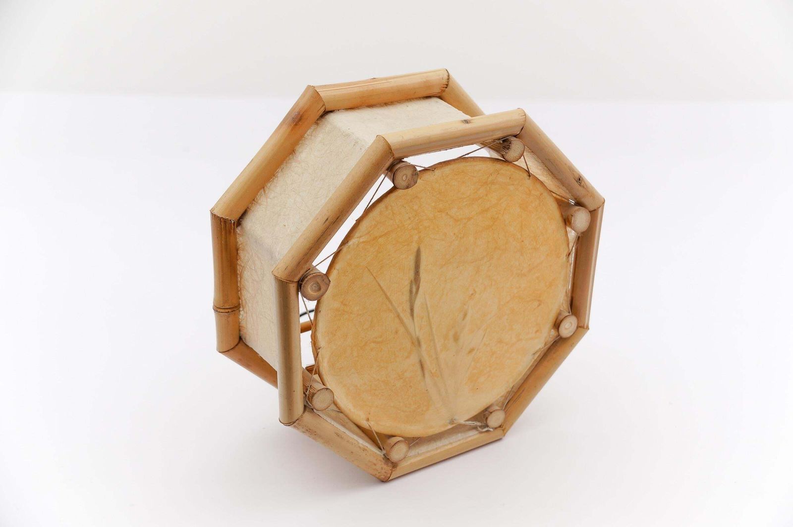 Japanese Wall Lamp Made Of Bamboo And Rice Paper, Mid Century Modern 1960s photo vinterior