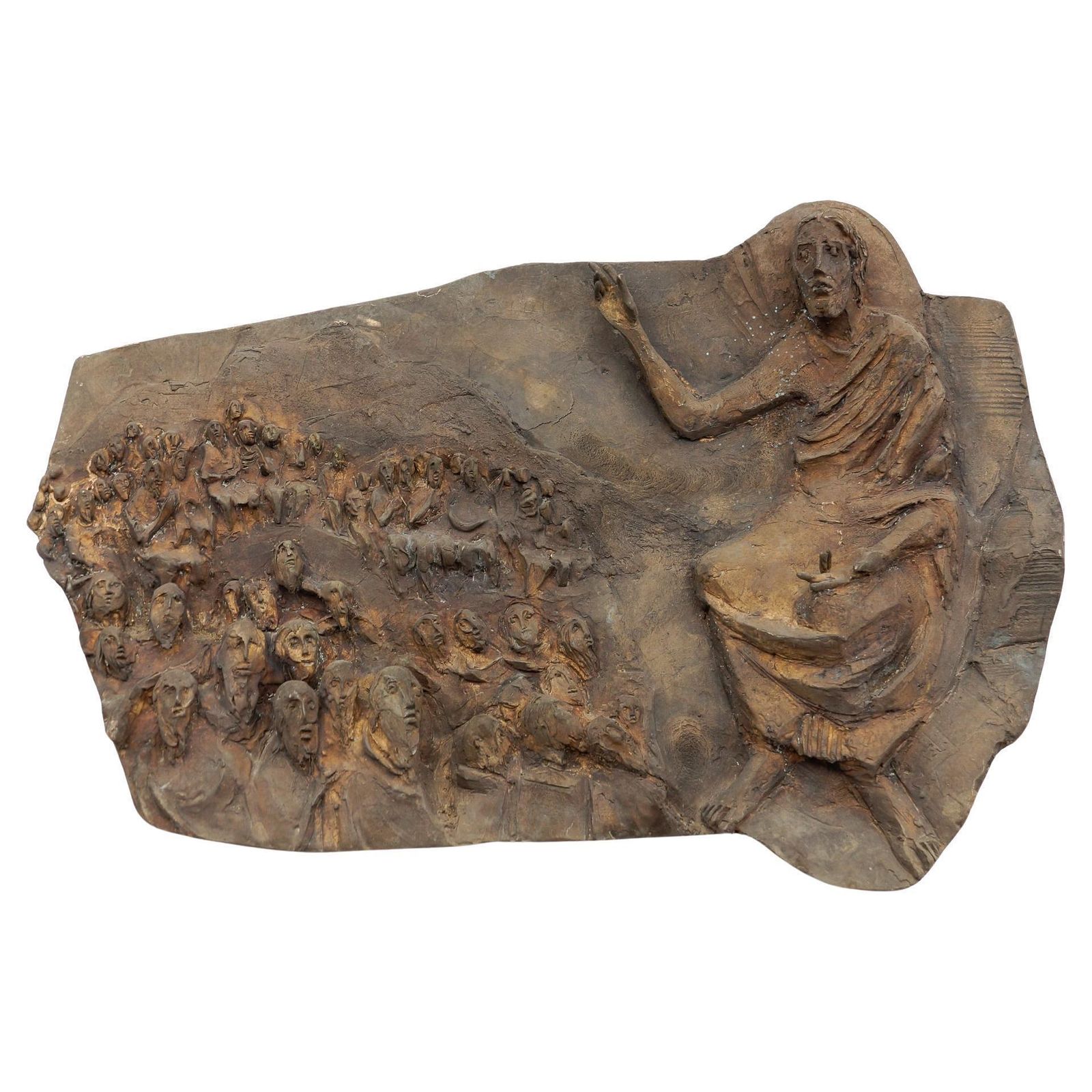 Jesus And His Disciples Wall Bronze Plaque From An Eastern European Church