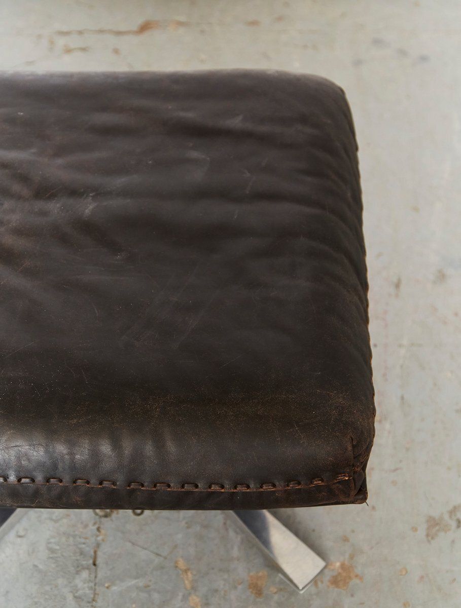 Set Of Cow Leather Ds 31 Lounge Chair And Ottoman From De Sede, 1970s photo for sale