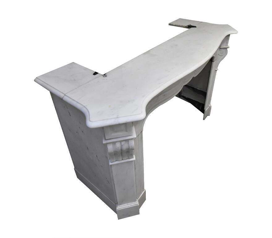 Carrara Marble Fireplace Mantel 19th Century photo Home Fixtures