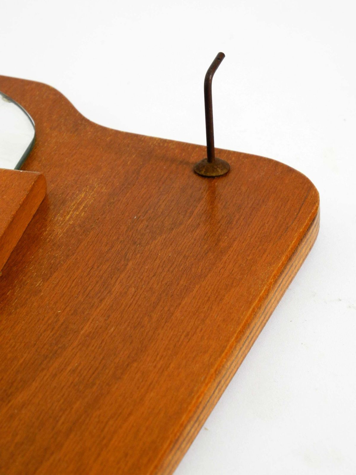 1930s Wall Mirror, Teak And Plywood, Abstract Design, Germany photo vintage