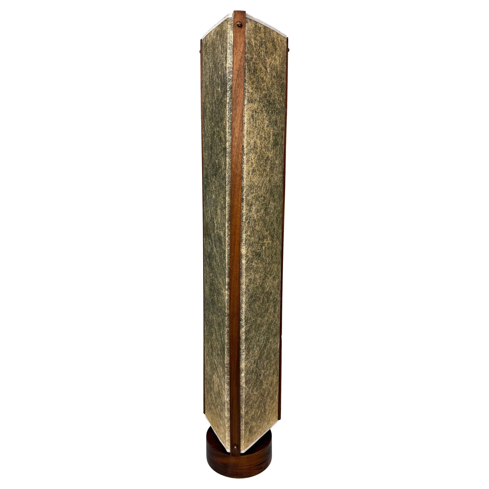 Danish Mid Century Fiberglass And Teak Floor Lamp   1960