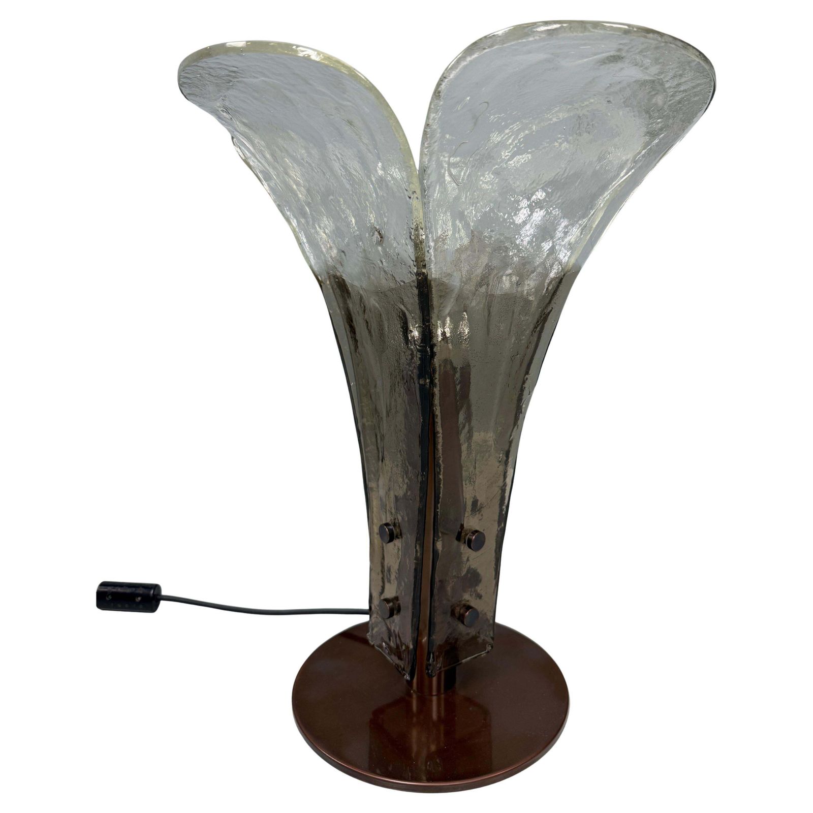 Rare Mid Century Murano Table Lamp By Carlo Nason For Mazzega  Italy