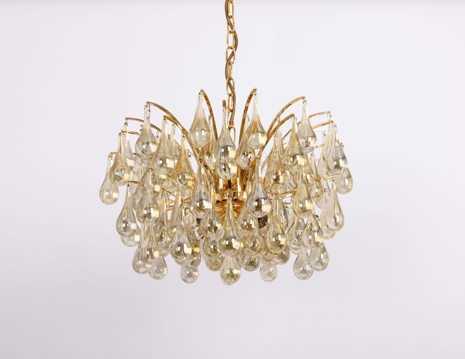 Large Murano Glass Tear Drop Chandelier, Christoph Palme, Germany, 1970s photo furniture