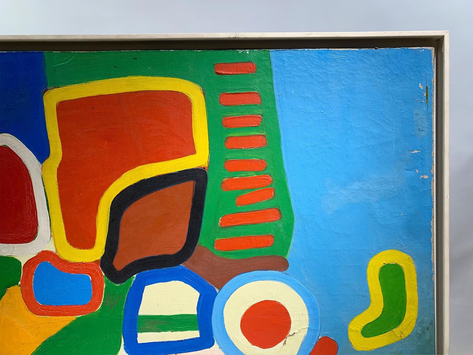 Alain De Cerval Mid Century Modern Style Abstract Oil On Canvas Painting, 1997 photo 2260.0