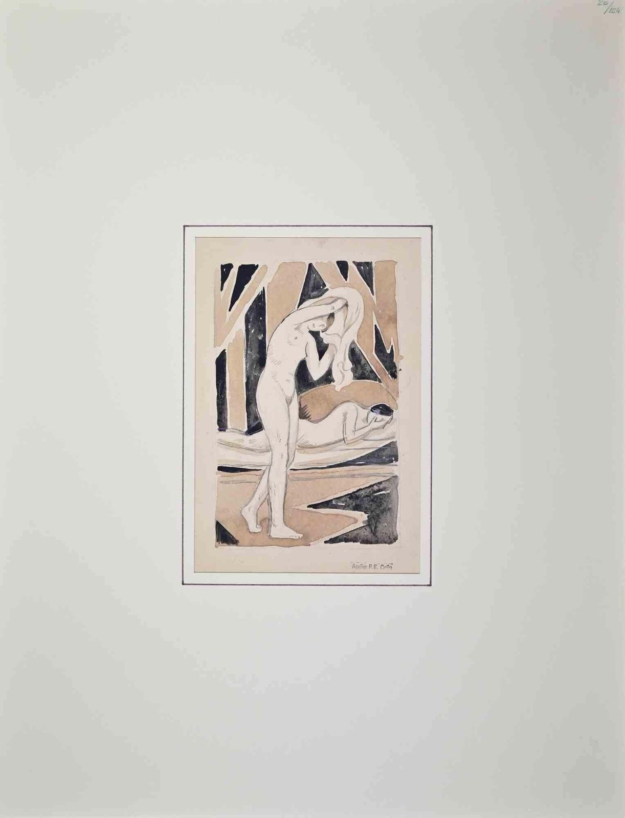 Paul Emile Colindeux Nues De Femme   Mixed Media By Paul Emile Colin   Early 20th Centuryearly 20th Century photo for sale
