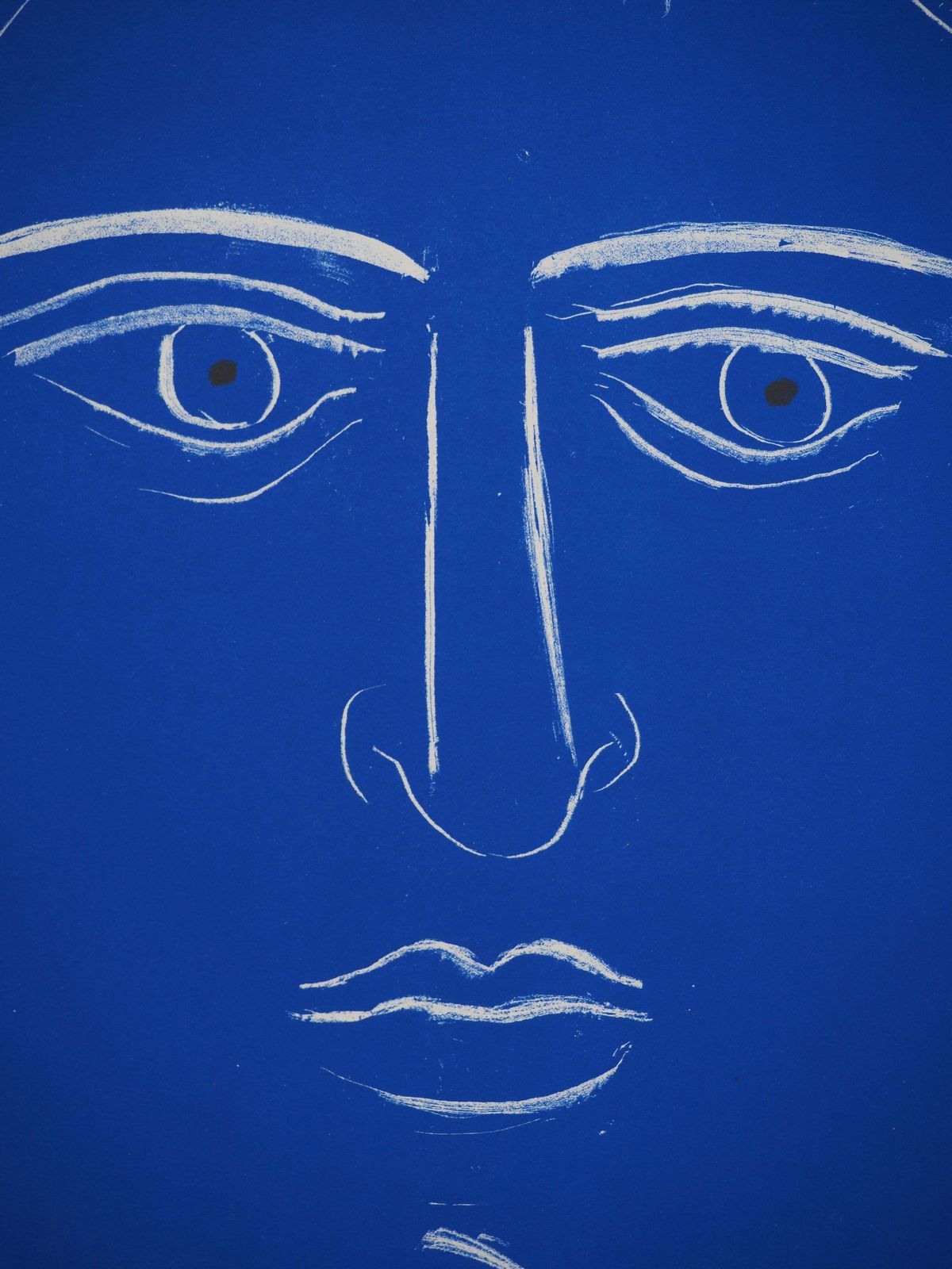 Alekos Fassianosthe Inspired Poet In Blue   Original Lithograph   Printed Signature (Rare, 1983)1983 photo 337.0