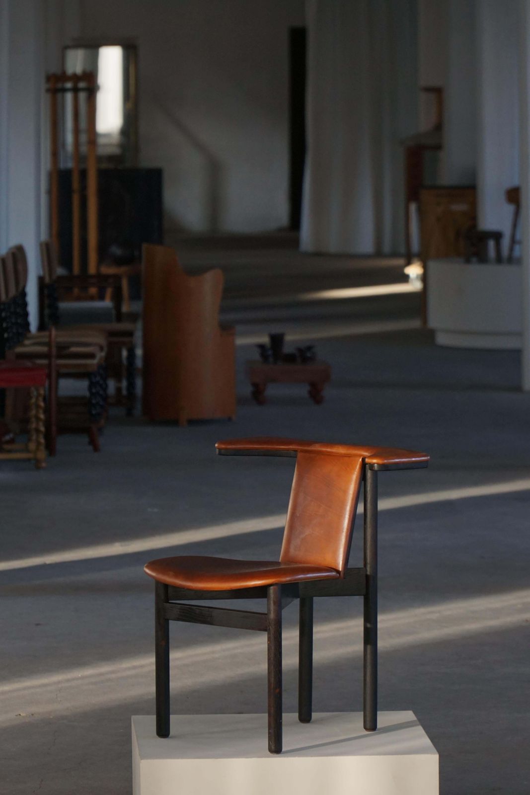 Hans Olsen, Set Of 4 Frederik VII Dining Chairs, Oak & Leather, Mid 20th Century photo for sale