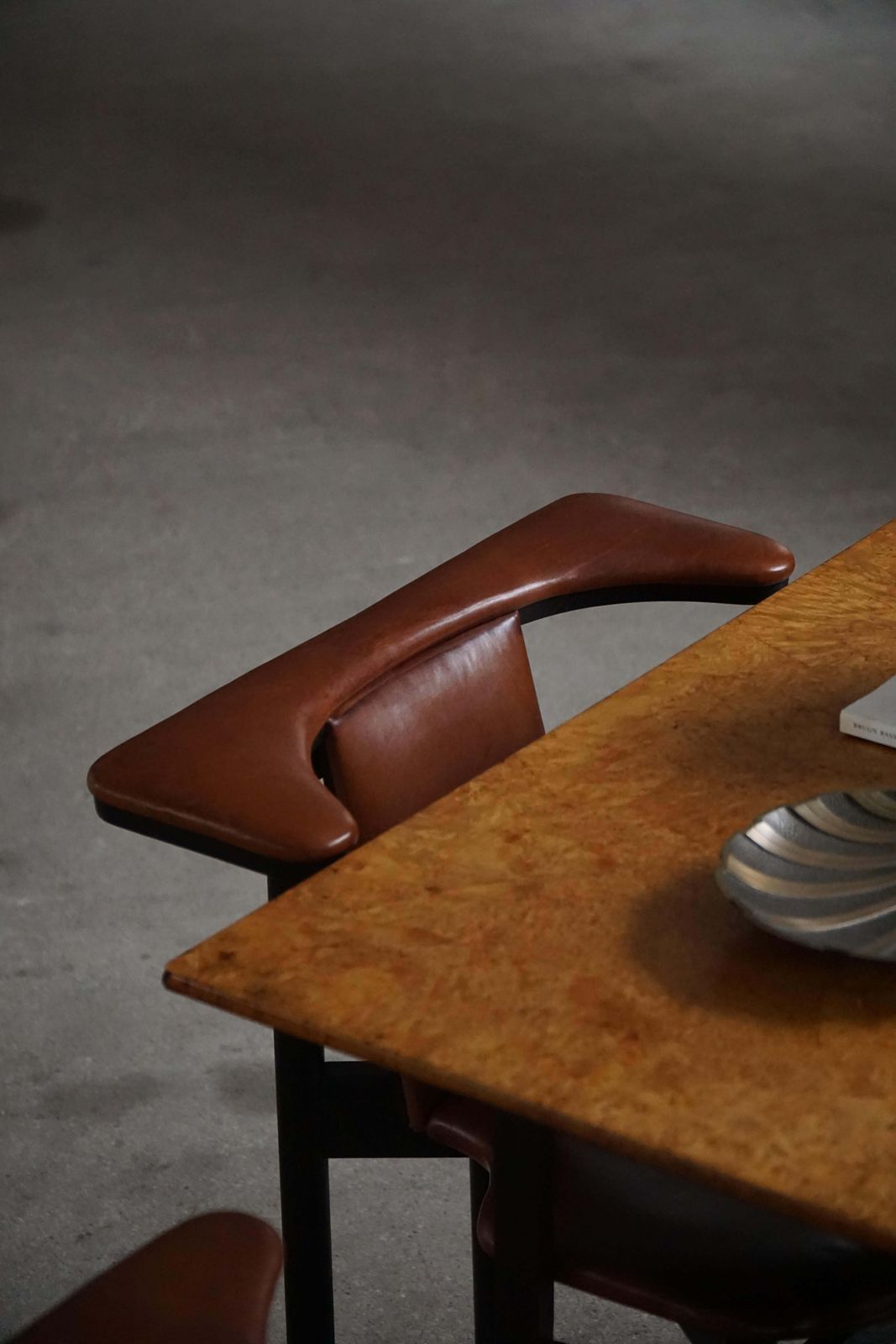 Furniture Hans Olsen, Set Of 4 Frederik VII Dining Chairs, Oak & Leather, Mid 20th Century photo
