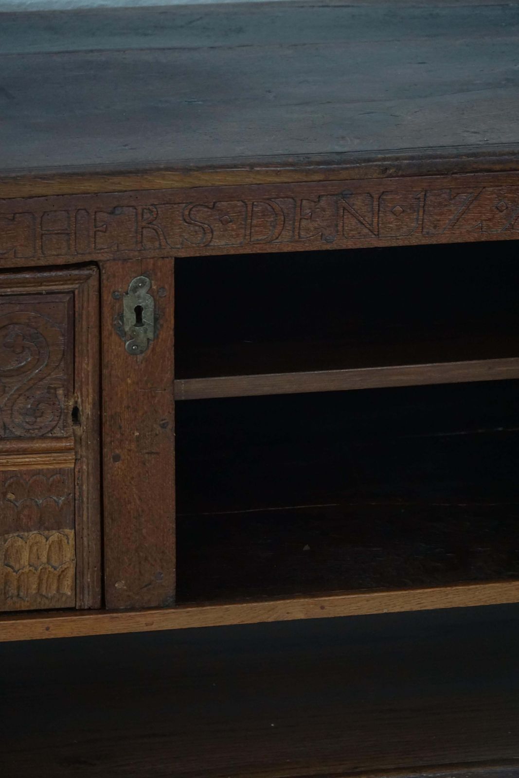 Early 18th Century, Danish Baroque Oak Sideboard, Carved Details, 1700s 1750s photo buy