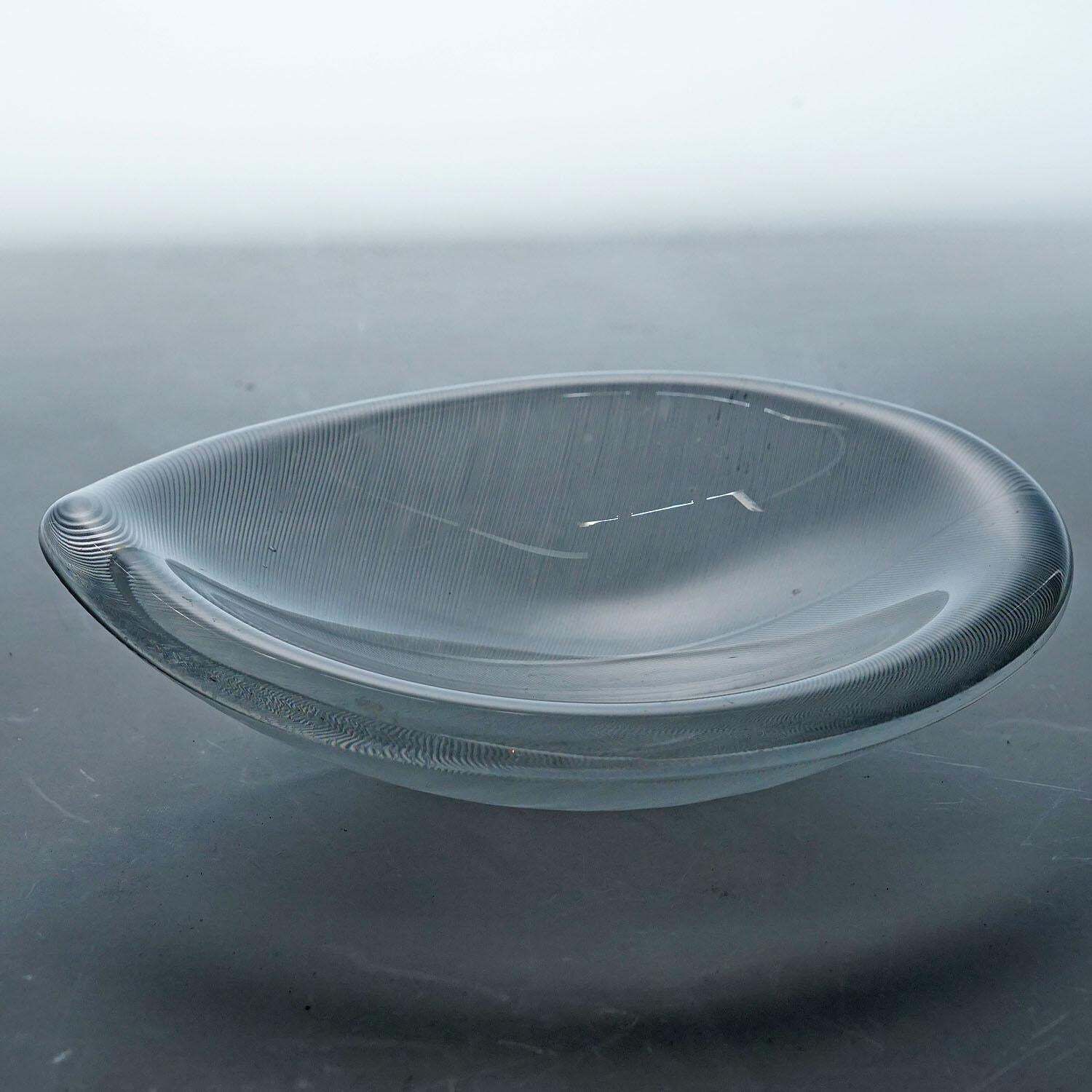 Large Vintage Art Glass Bowl By Tapio Wirkkala For Iittala 1950s photo Home Decor