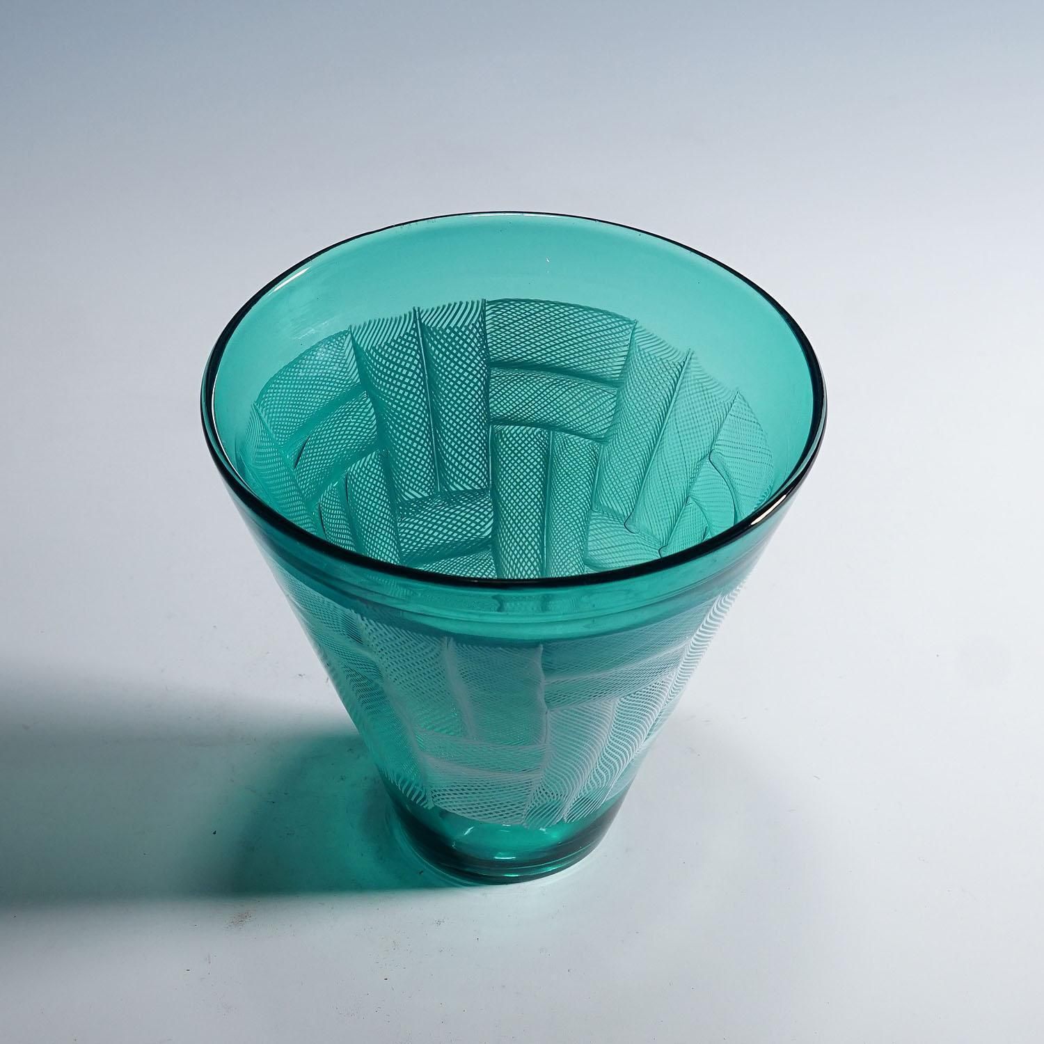 Vase 'Mosaico Zanfirico' By Paolo Venini, Venice Murano 1954 photo for sale