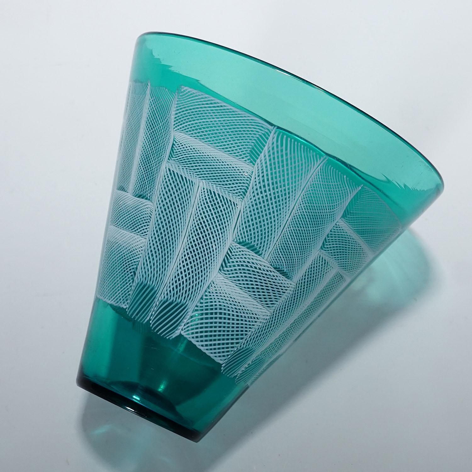 Vase 'Mosaico Zanfirico' By Paolo Venini, Venice Murano 1954 photo vinterior