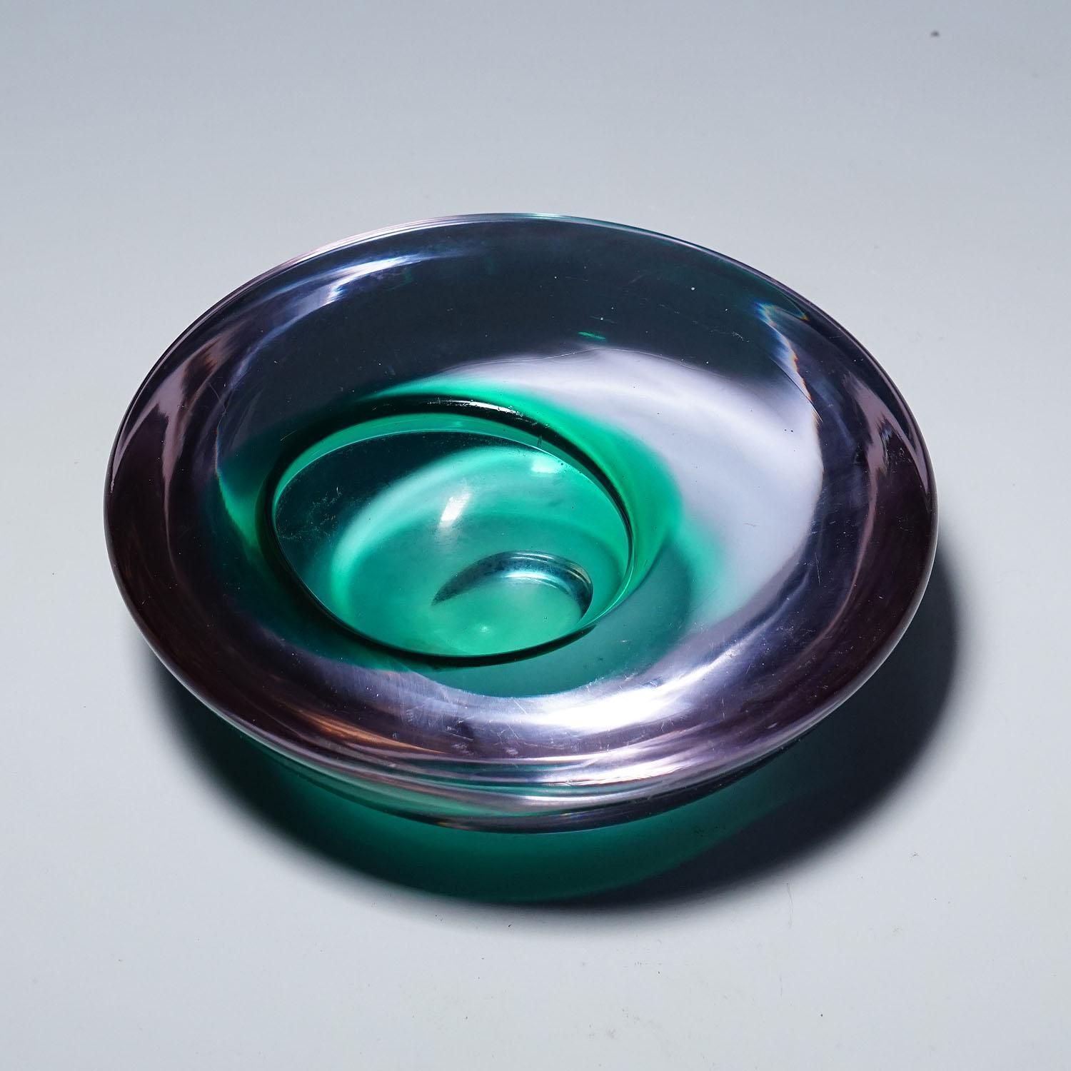 Seguso Vetri D'arte Murano Sommerso Glazen Schaal, Jaren 1960 photo for sale