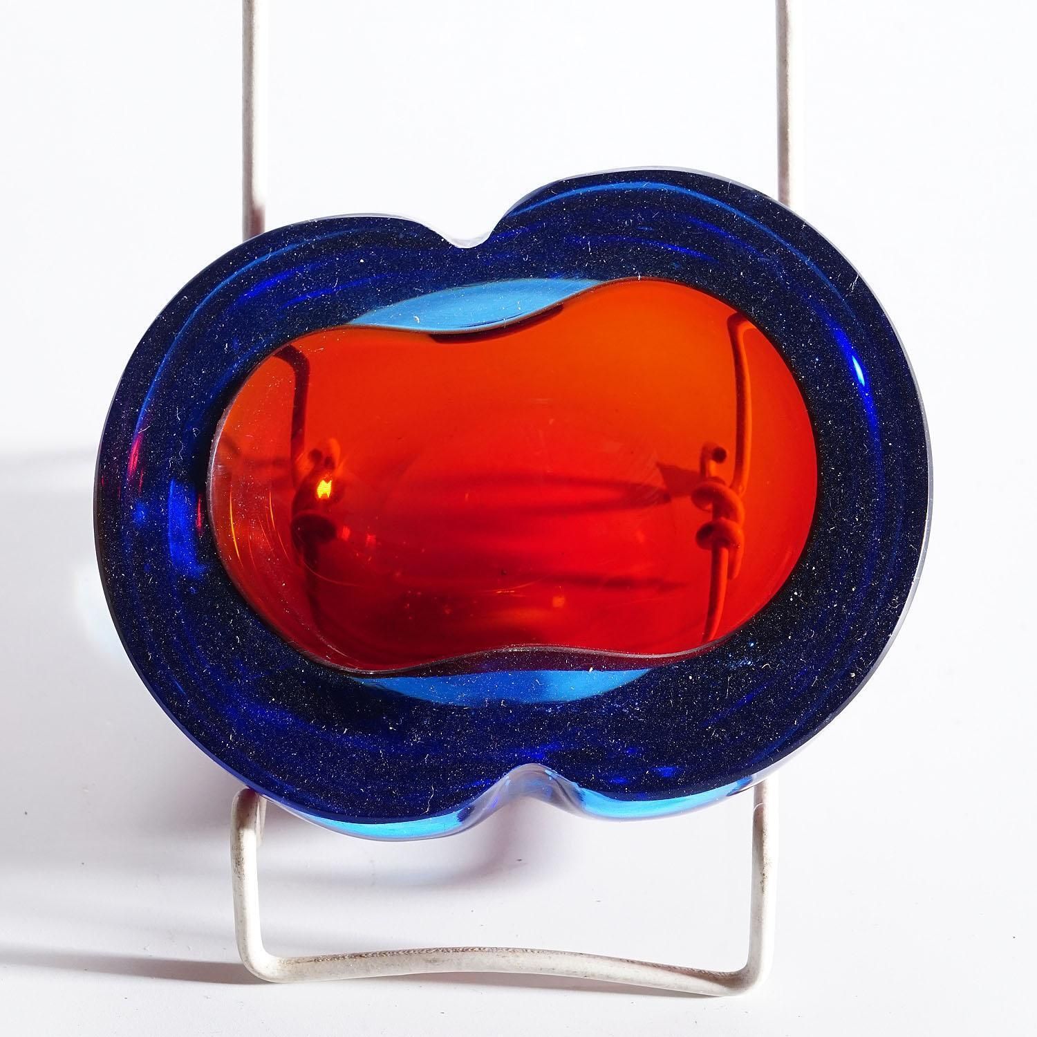 Seguso Vetri D'arte Murano Sommerso Glass Bowl 1960s photo vinterior