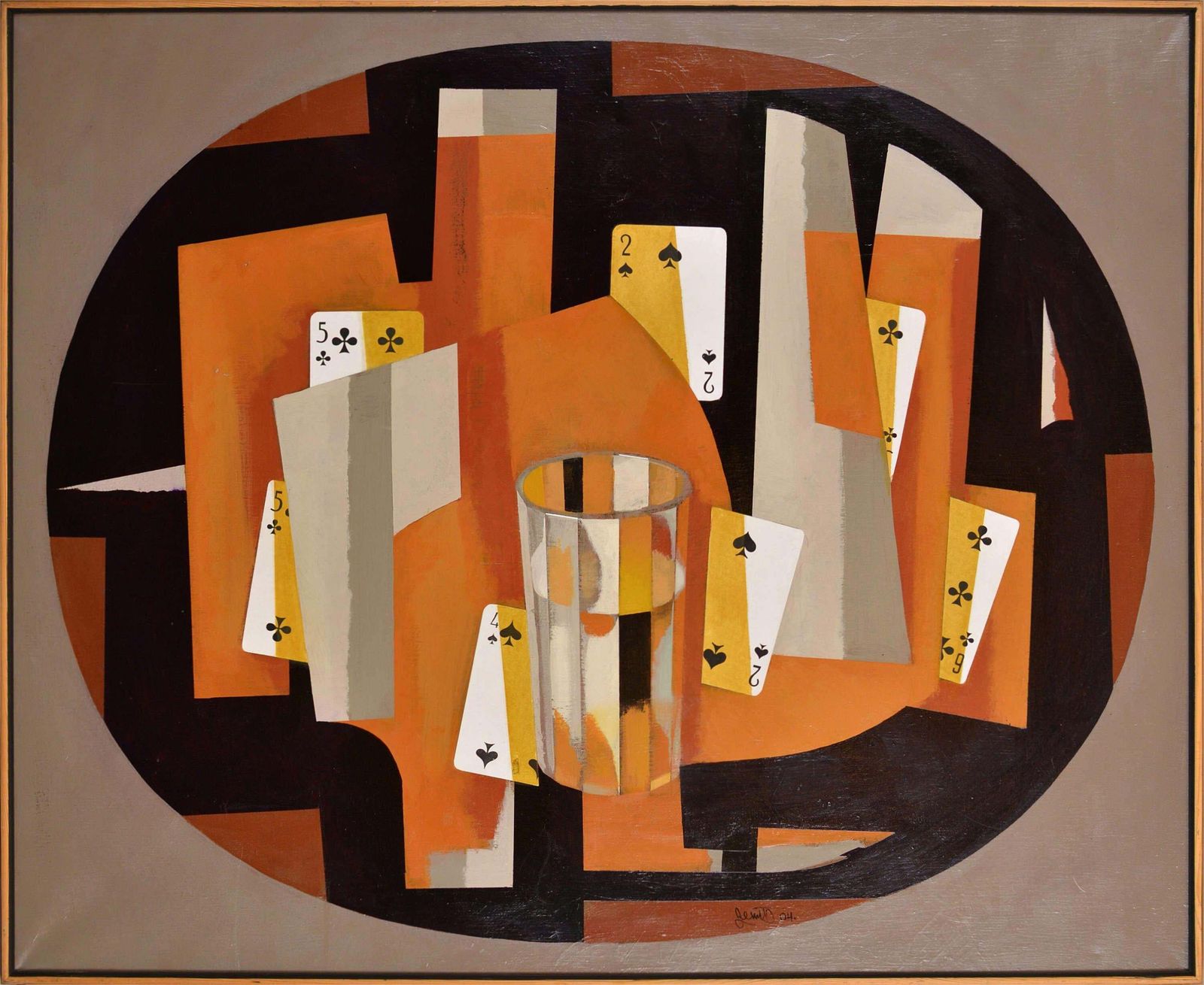 Janis Zemitisthe Game VI. 2004. Oil And Collage On Cardboard, 90x110 Cm2004 photo furniture