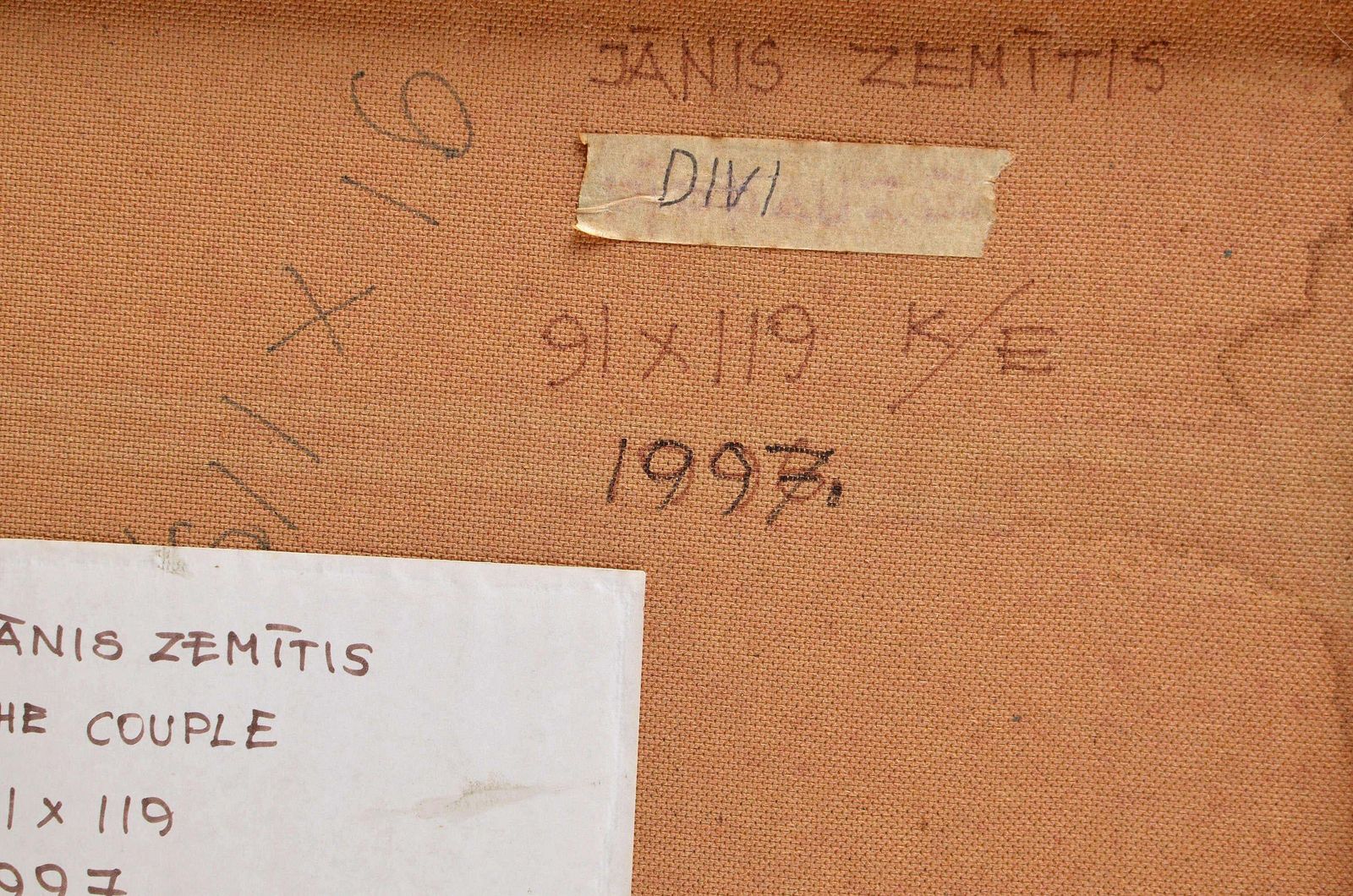 Janis Zemitistwo Of Them. 1997. Oil On Cardboard, 91x119 Cm1997 photo buy