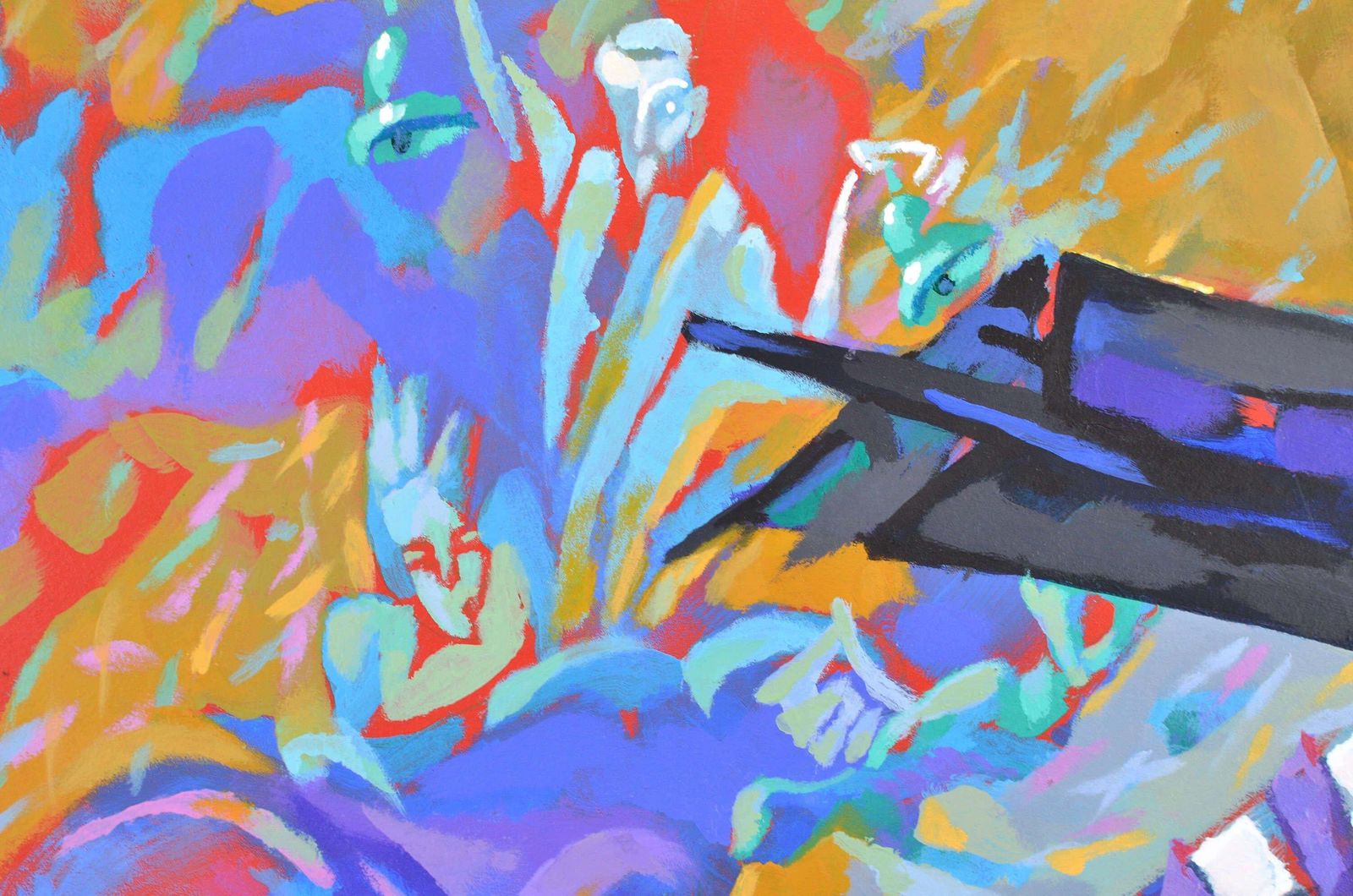 photo buy Rauls Zitmaniswonder Candle/Carrying Of The Cross, Twosided, 2010. Acrylic/Cardboard, 60x80 Cm2010