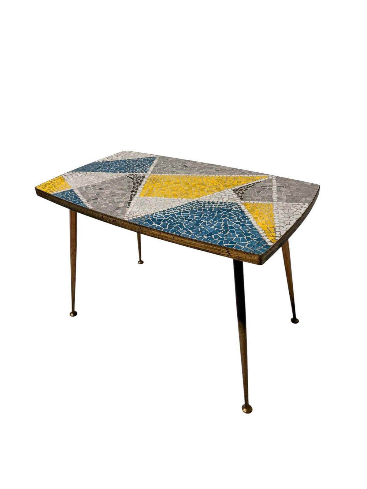 Mid Century Modern Coffee Table With Mosaic Top By Berthold Muller, 1950s photo buy