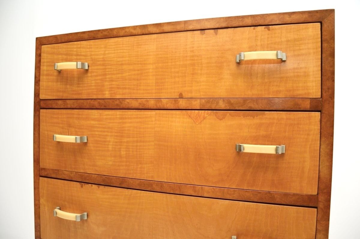 Art Deco Satinwood And Walnut Chest Of Drawers photo buy