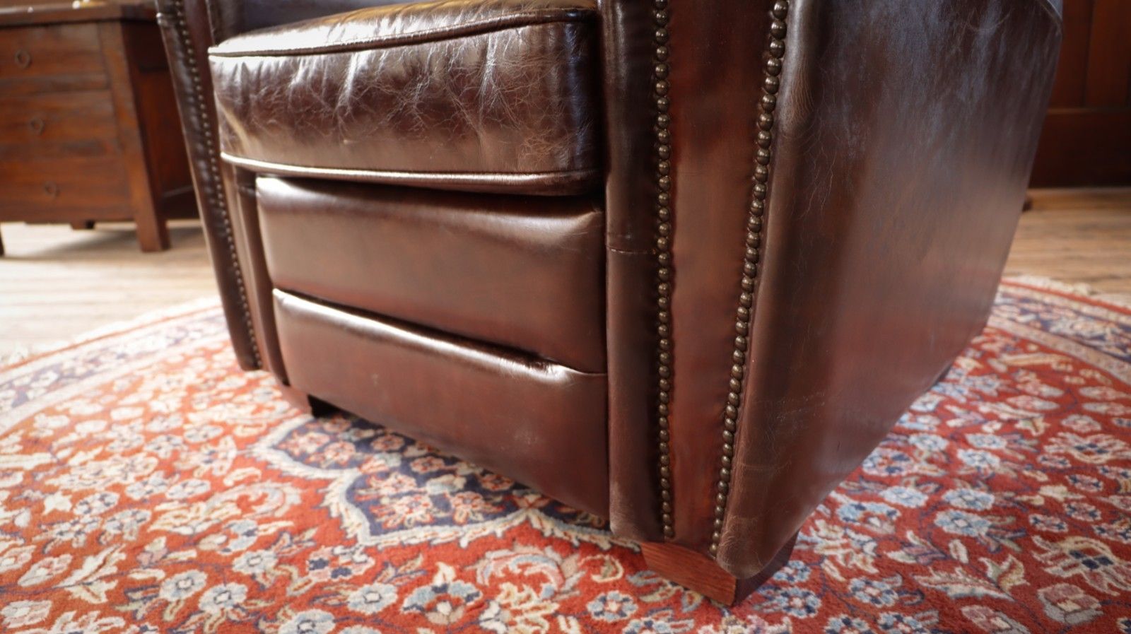 photo buy Superb Timothy Oulton Flea Market Club Library Leather Armchair Vintage Cigar 🚚