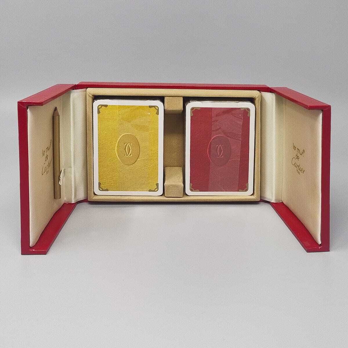 1970s Original Gorgeous Playing Cards Box By Cartier In Excellent Condition. Made In France photo for sale