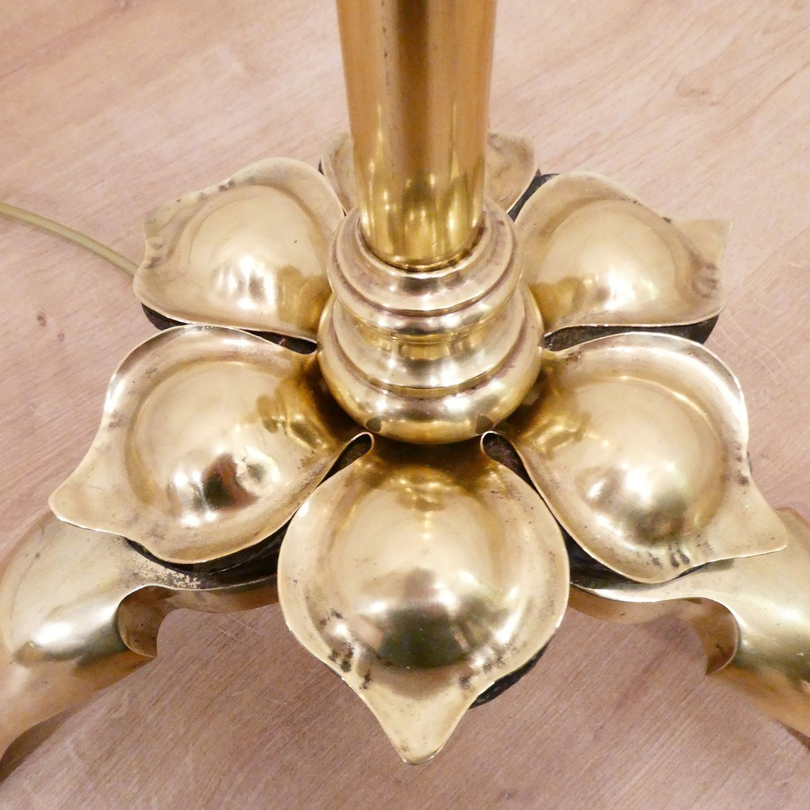Art Nouveau Brass Floor Lamp, 1800s photo for sale