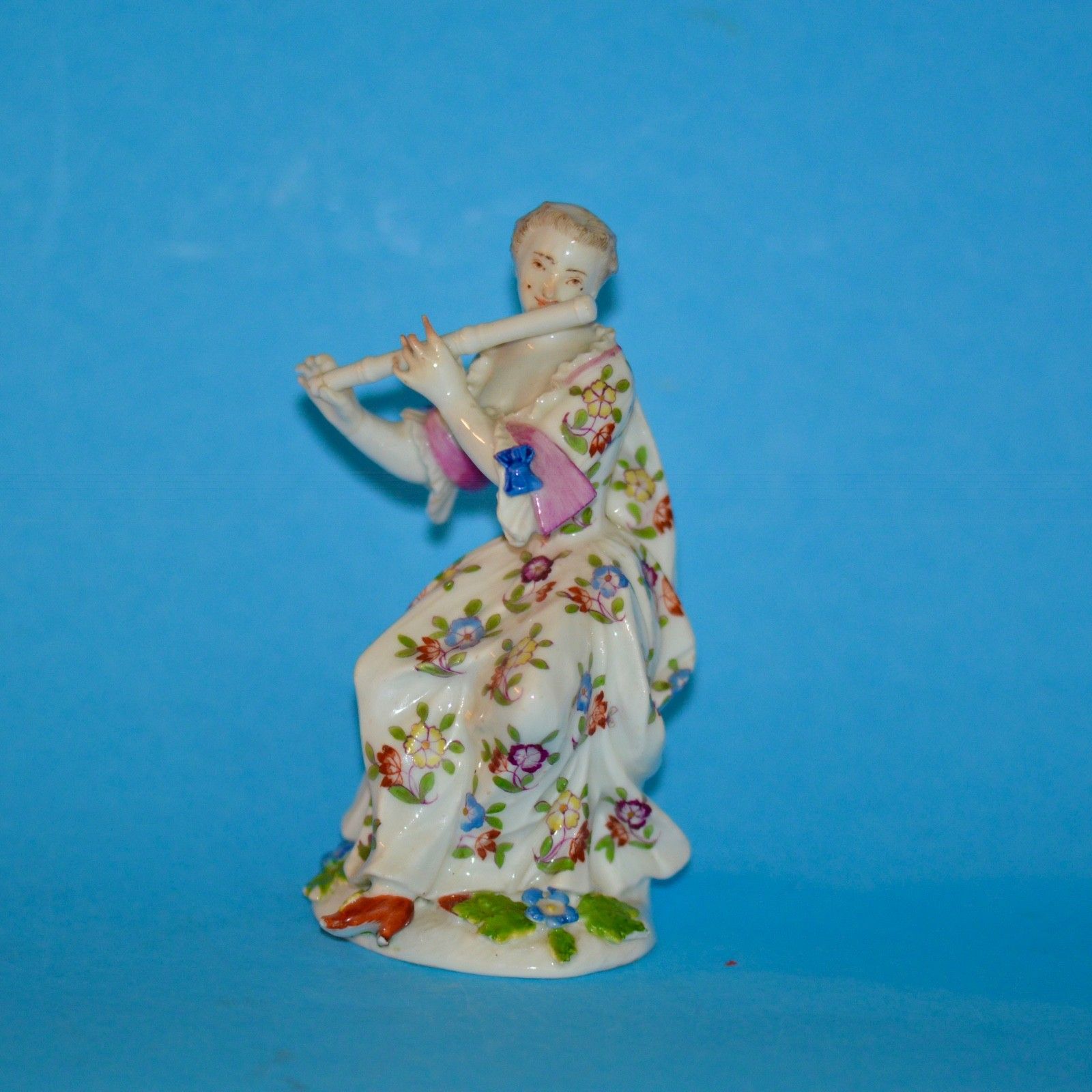Meissen Porcelain Figure Of Lady Flutist Mid 18th Century