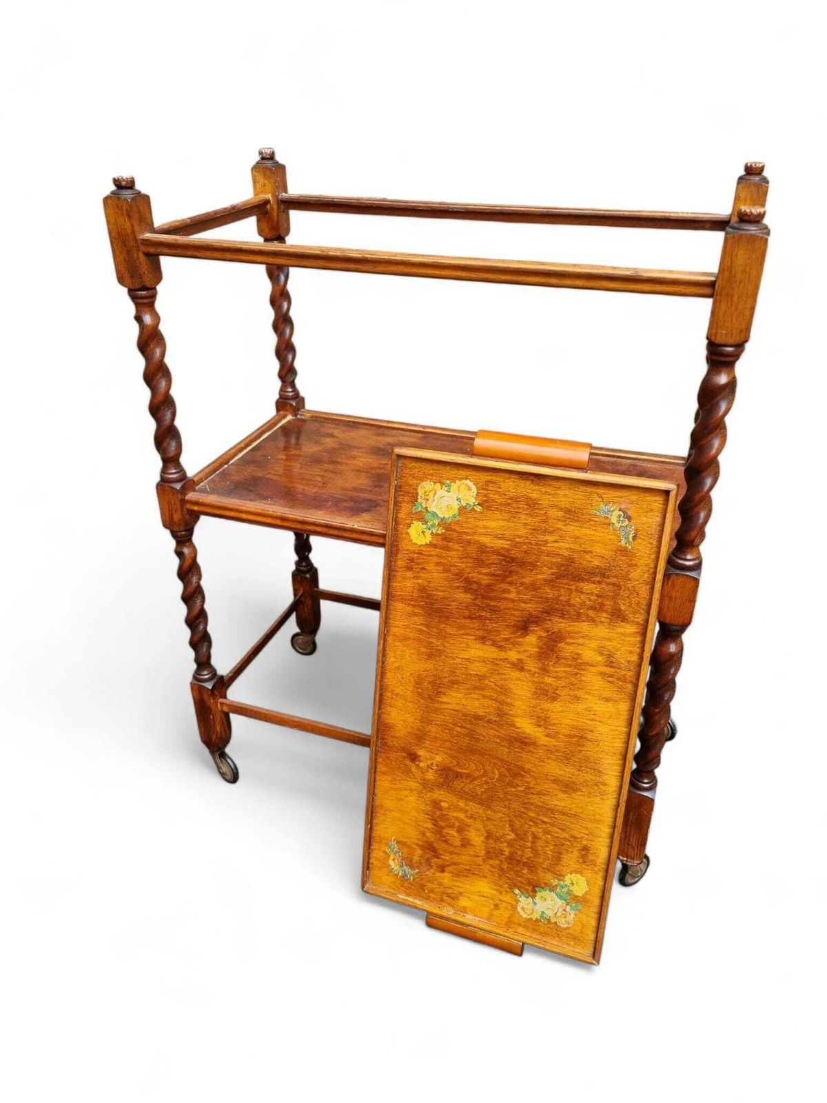 Antique Wooden Tea Trolley / Serving Trolley / Removable Tray / C1920 / Free Delivery photo 300.0