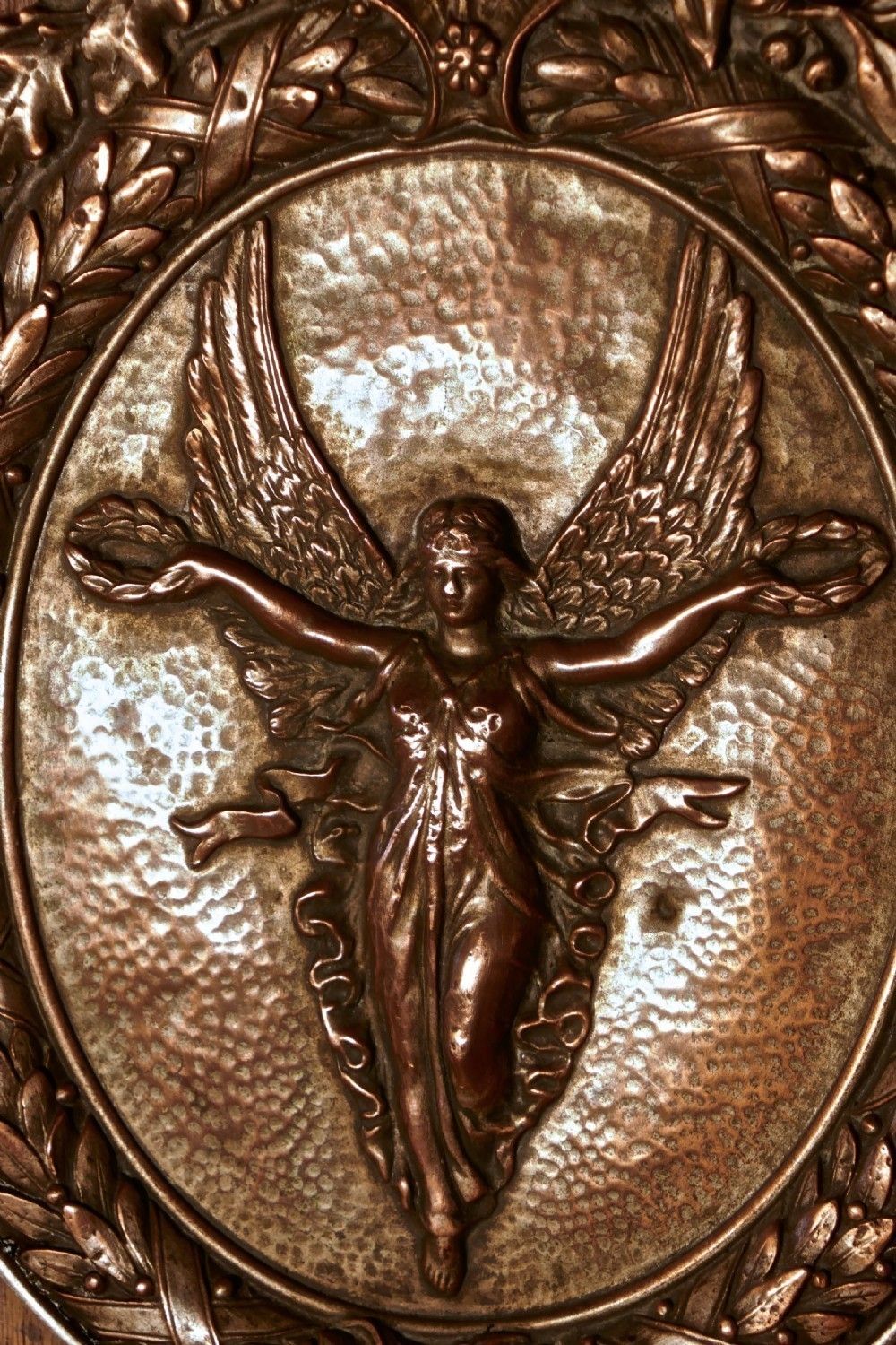 Arts And Crafts 19th Century Shield Trophy With Nike The Goddess Of Victory photo furniture