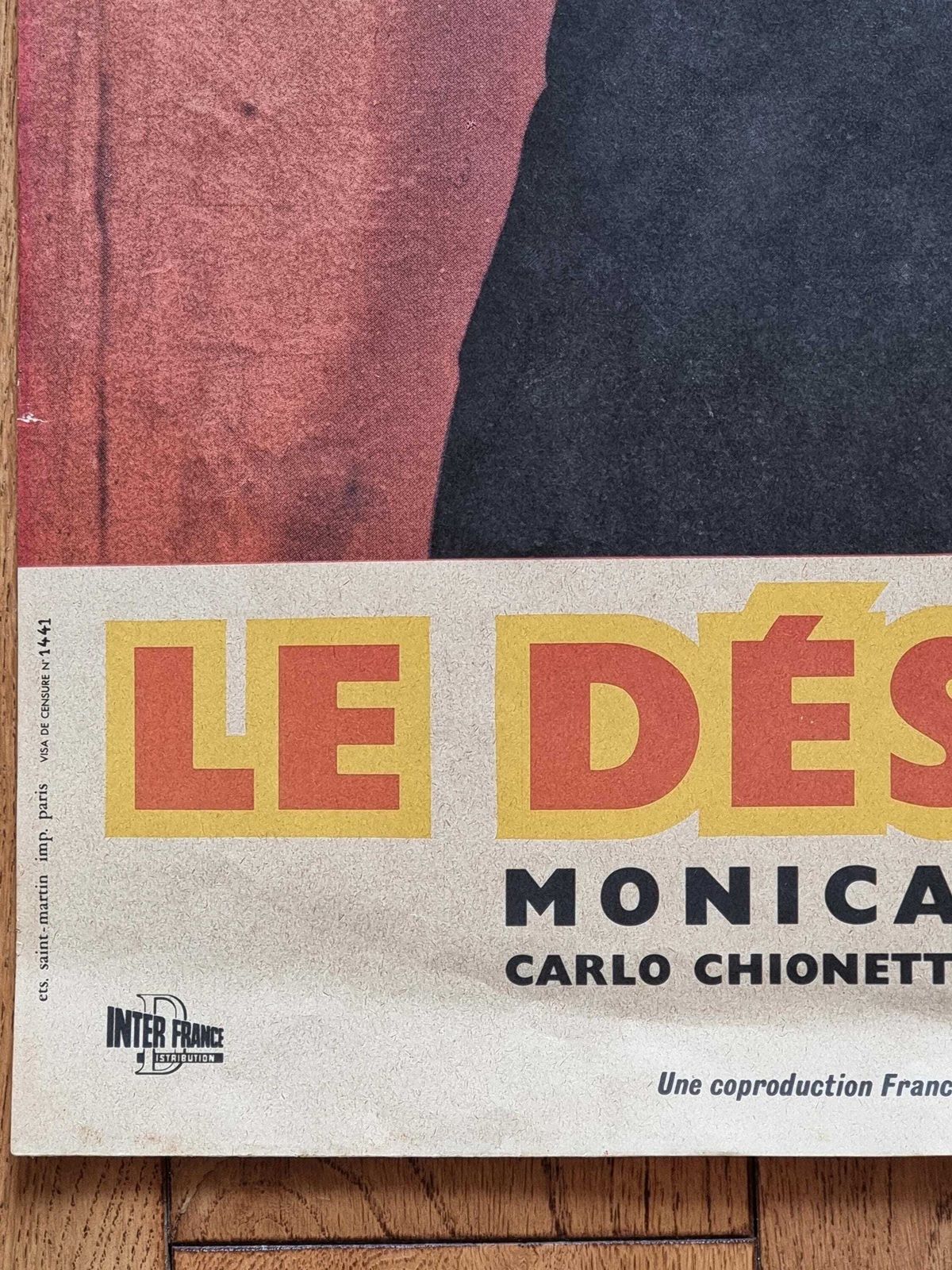 Franse Filmaffiche – Le Desert Rouge – Vintage 1964 photo Kunst