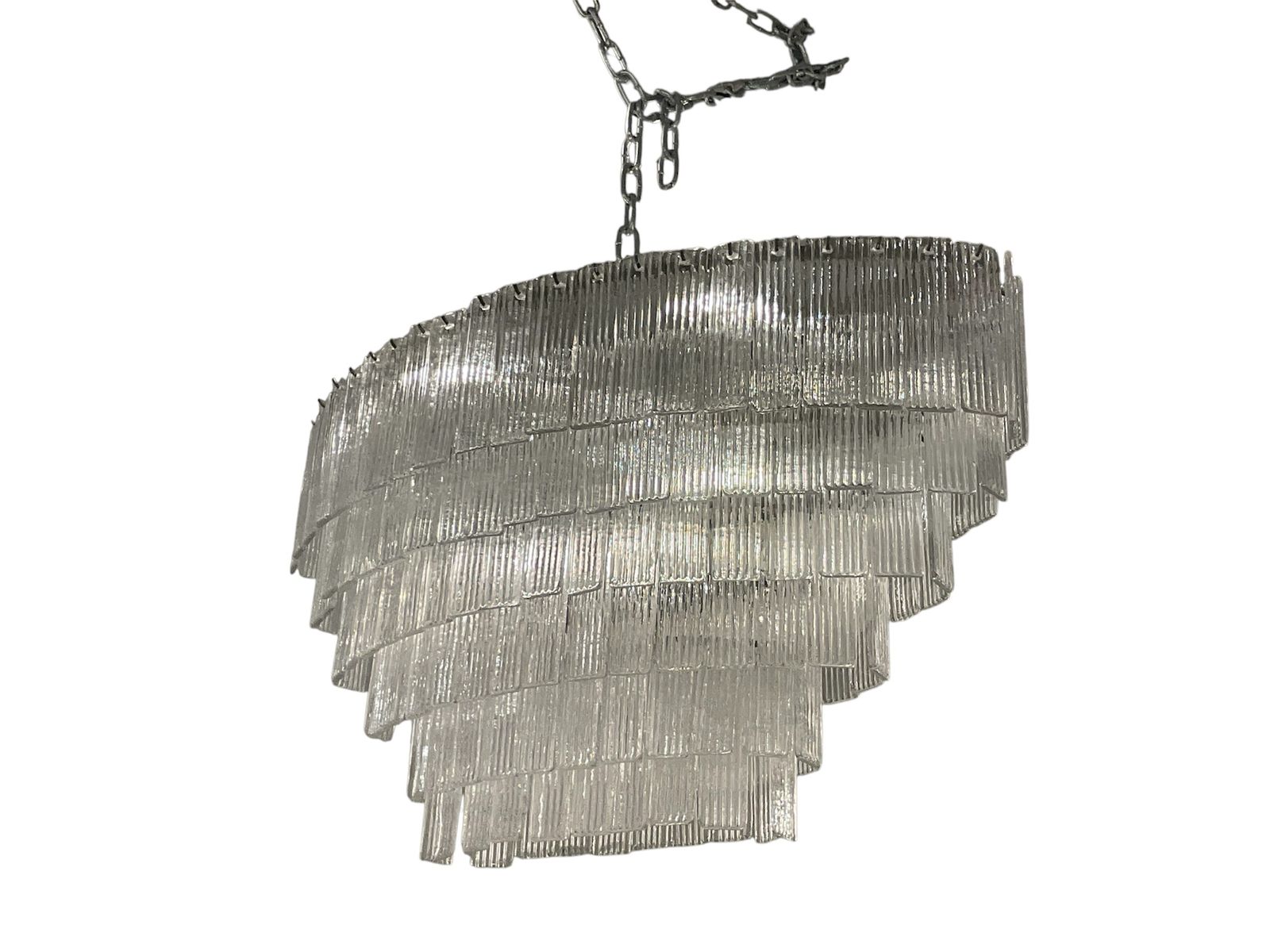 Italian Murano Piastre Glass Chandelier photo furniture