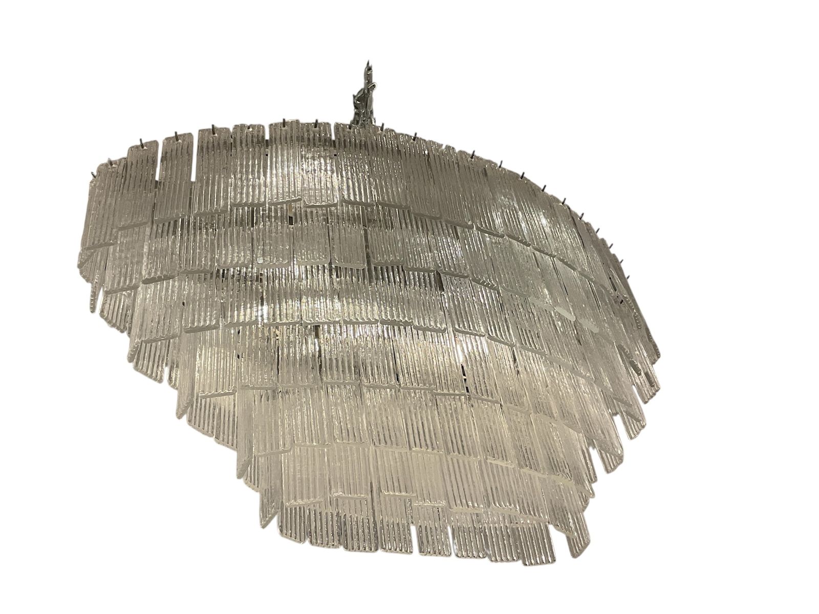 Italian Murano Piastre Glass Chandelier photo Lighting