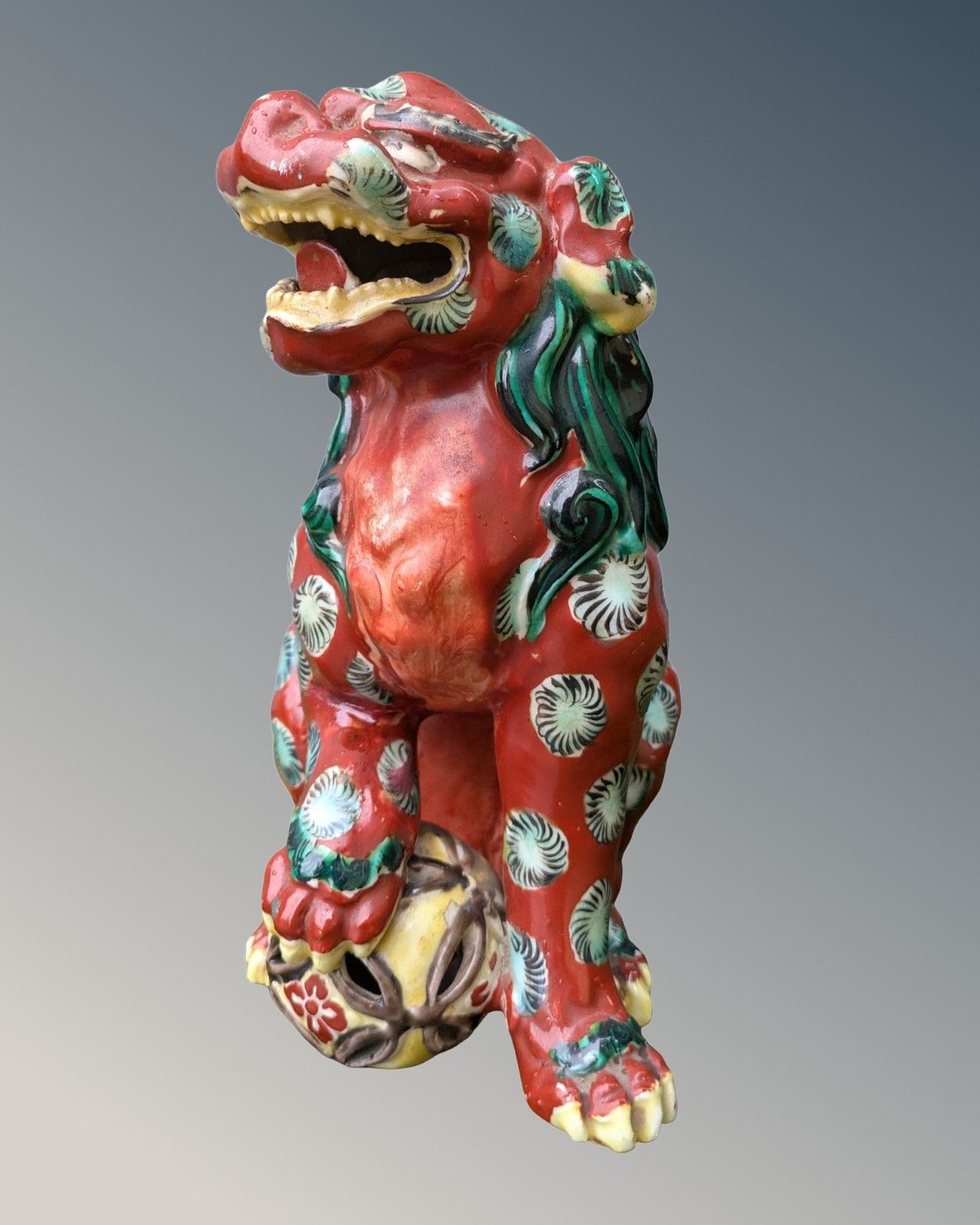 Chinese Porcelain Enamelled Foo Dog  Qing Period photo 435.0
