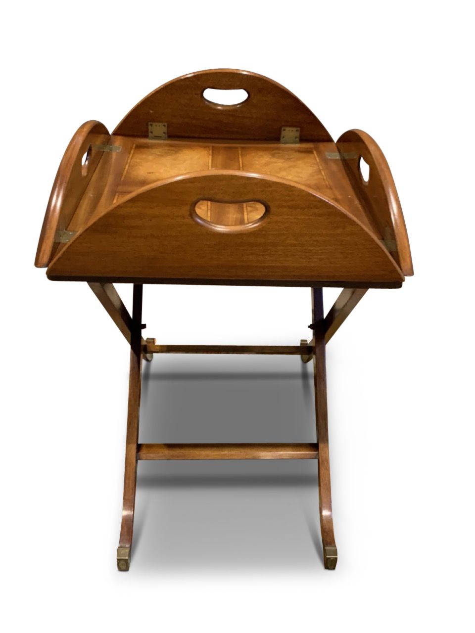 Furniture English Military Campaign Design Butlers Tray And Folding Stand Reprodux Bevan Funnell photo