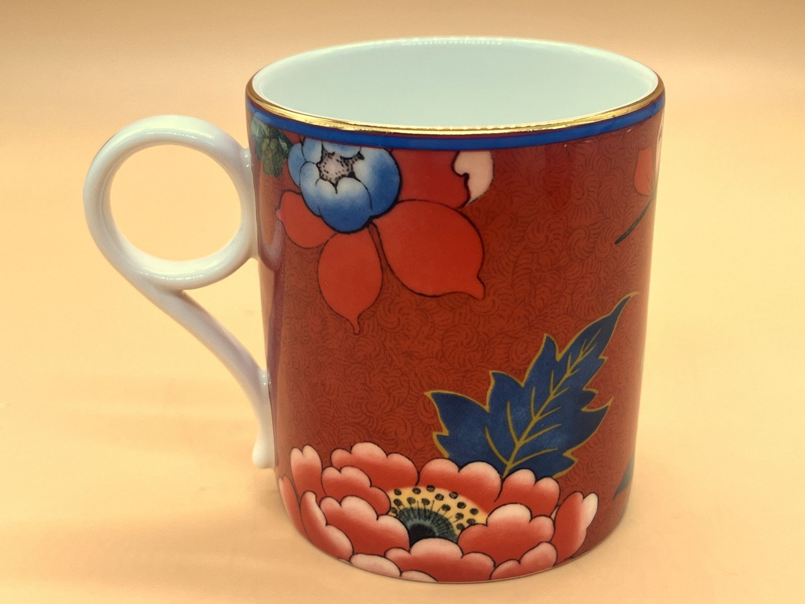 New Wedgwood China Archive Paeonia Blush Red Design 0.5 Pint Mug. photo Home Decor