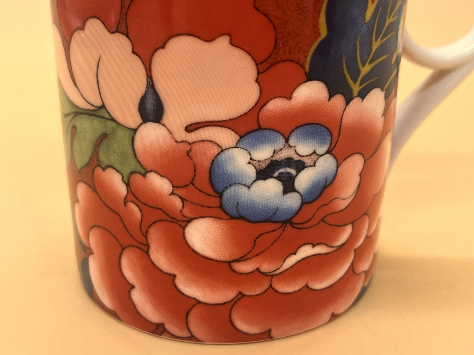 New Wedgwood China Archive Paeonia Blush Red Design 0.5 Pint Mug. photo vinterior
