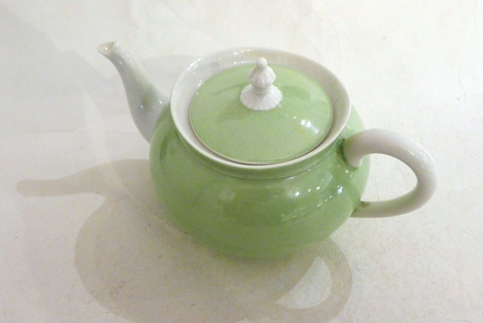 Small Antique Porcelain Teapot By Jean Pouyat, Limoges, France, 1890s photo Home Decor