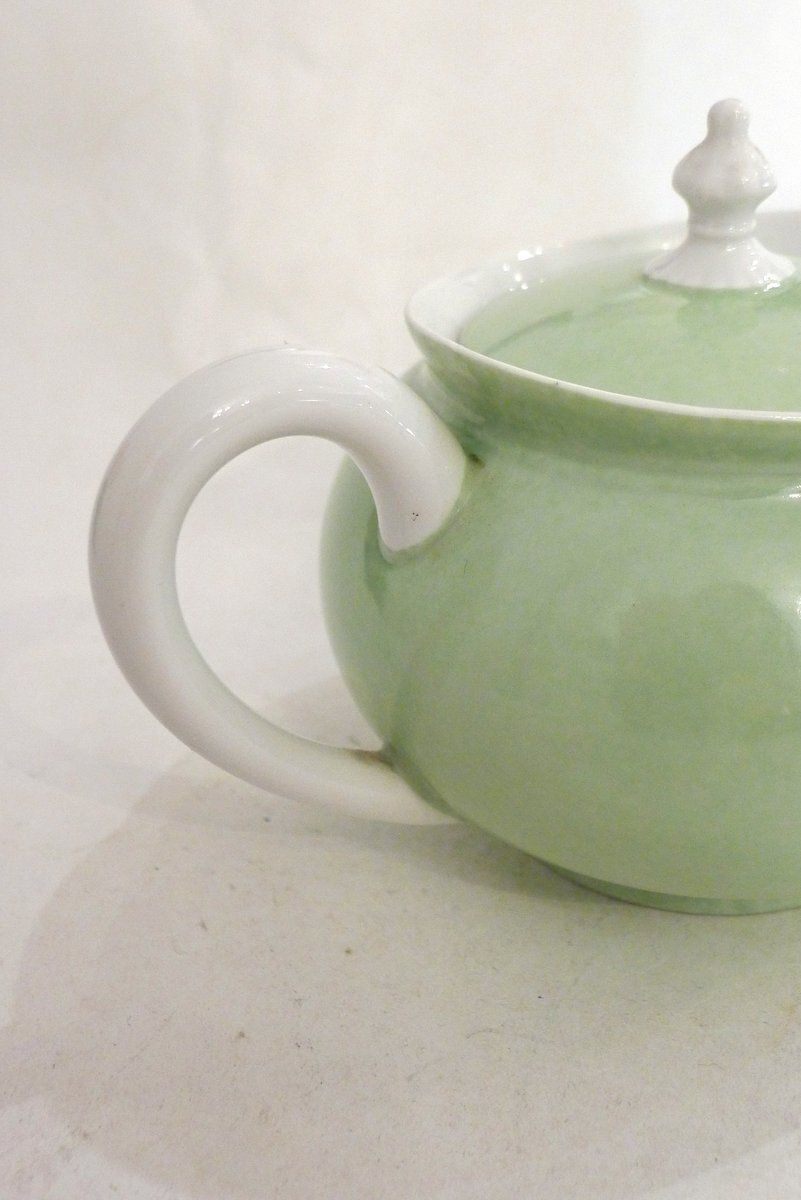 Small Antique Porcelain Teapot By Jean Pouyat, Limoges, France, 1890s photo 110.0