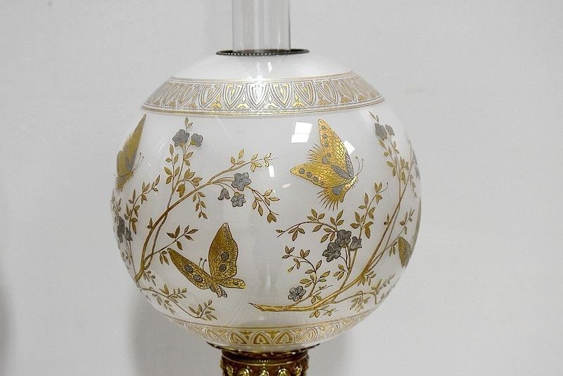 Pair Of Electrified Oil Lamps, 19th photo Lighting
