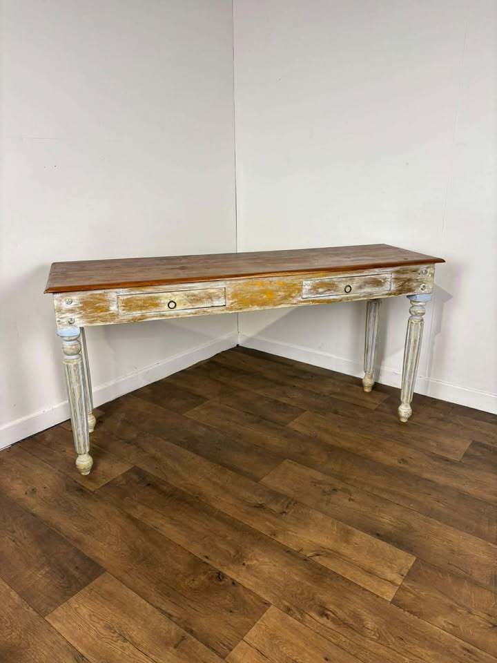 Reproduction French Country Style Acacia Wood Console photo Furniture