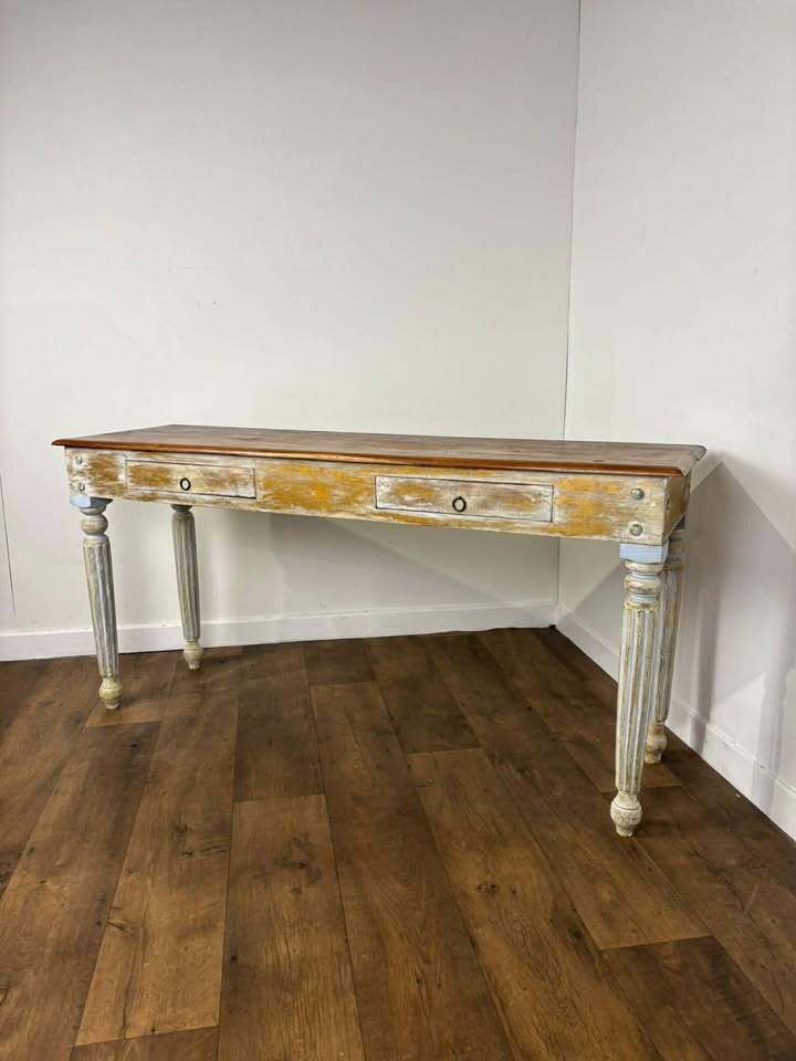 Reproduction French Country Style Acacia Wood Console
