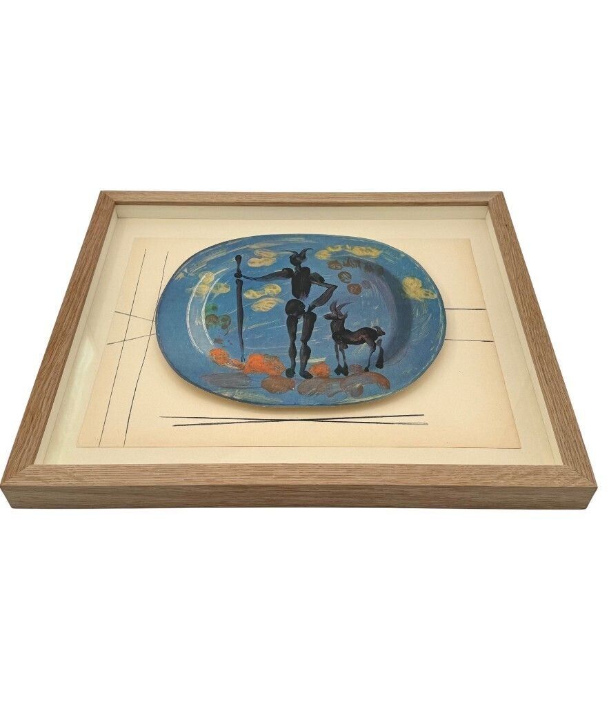 Art A Framed Lithographic Plate From The 1948 Swedish, Limited Edition Portfolio Of Only 200  “Ceramiques De Picasso” photo