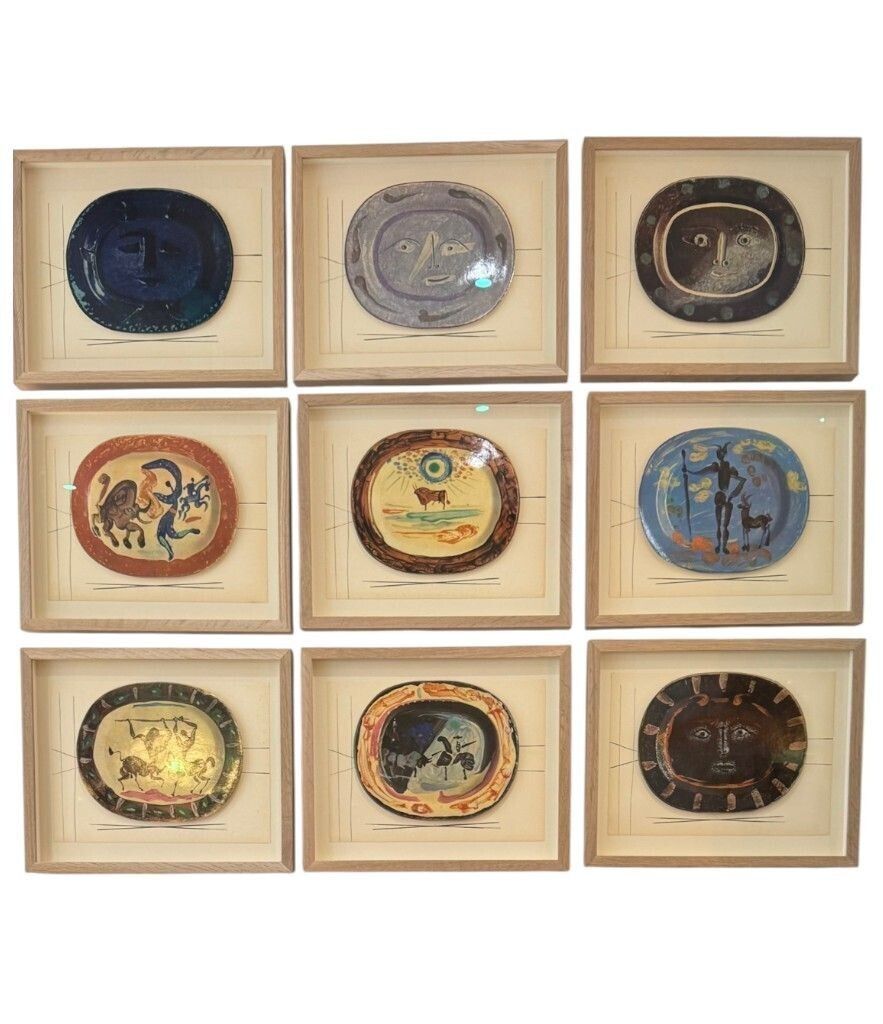 1150.0 A Framed Lithographic Plate From The 1948 Swedish, Limited Edition Portfolio Of Only 200  “Ceramiques De Picasso” photo