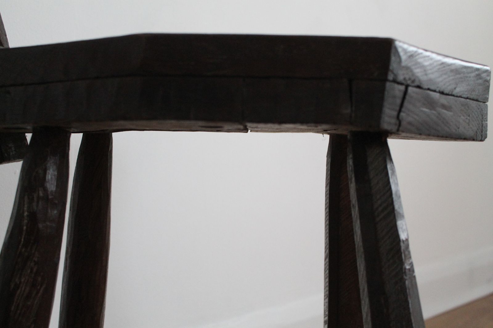 325.0 Antique Vernacular Hall Chair.  Oak Spinning Chair photo
