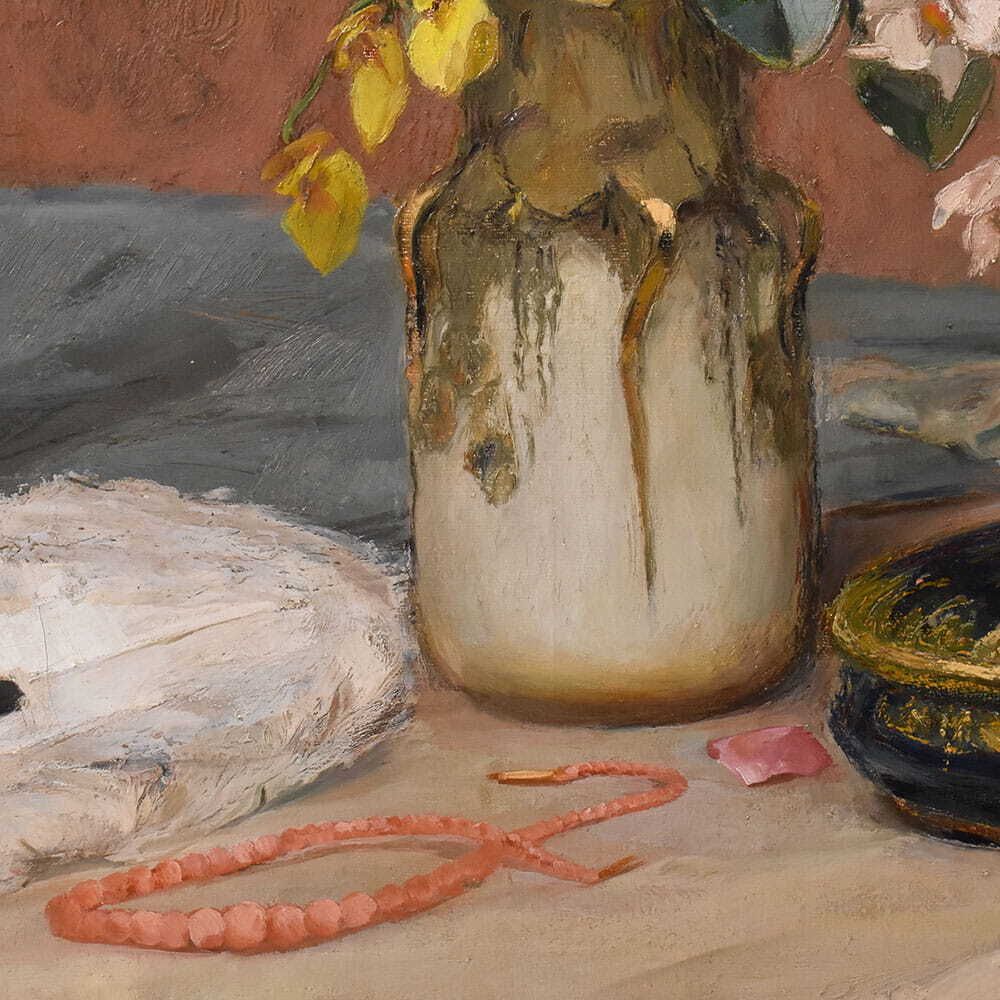 Art Deco Still Life Flowers Painting, Spring Floral, Oil On Canvas, XX photo buy