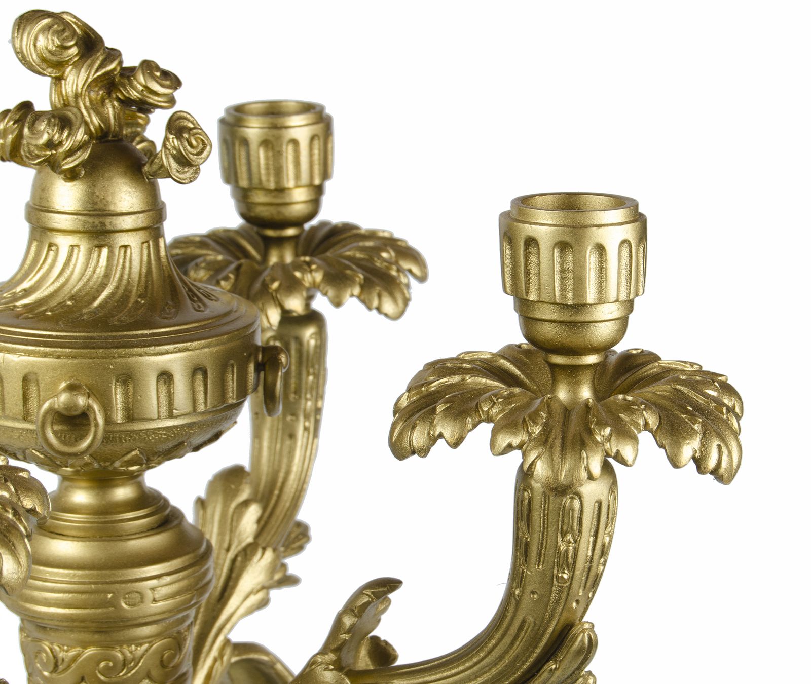 Pair Of Late 19th Century Neoclassical Gilt Bronze/Ormolu 4 Arms Candelabras, France photo 3525.0